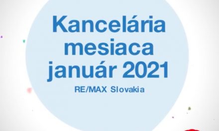 Realitná kancelária RE/MAX Extra získala ocenenie Kancelária mesiaca za Január 2021