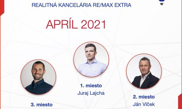 Najlepší realitný maklér za MESIAC APRÍL – 2021