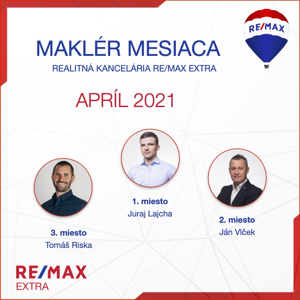 REALITNY Makler mesiaca poradie REMAX 042021